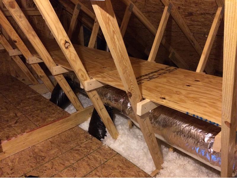 Diy Storage Shelves In The Attic1