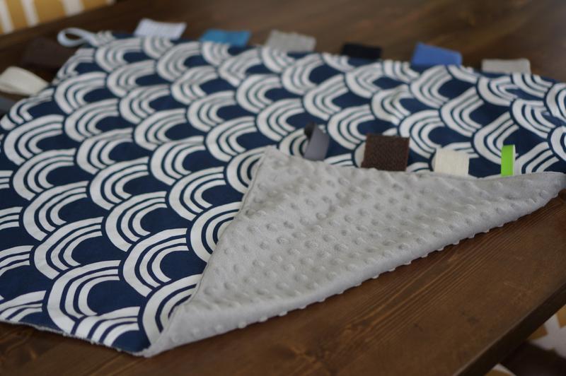 Finished DIY baby sensory blanket