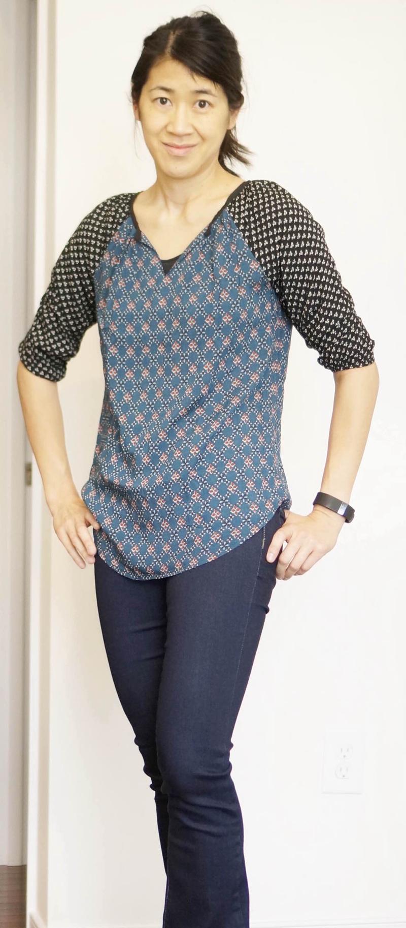 Stitch Fix FUN2FUN Ellenia Mixed Print Top