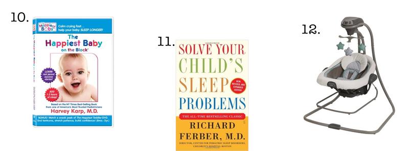 First year baby stuff we like: Happiest Baby on the Block, Dr. Ferber's Solve Your Child's Sleep Problems, Graco Duet Connect LX Swing and Bouncer