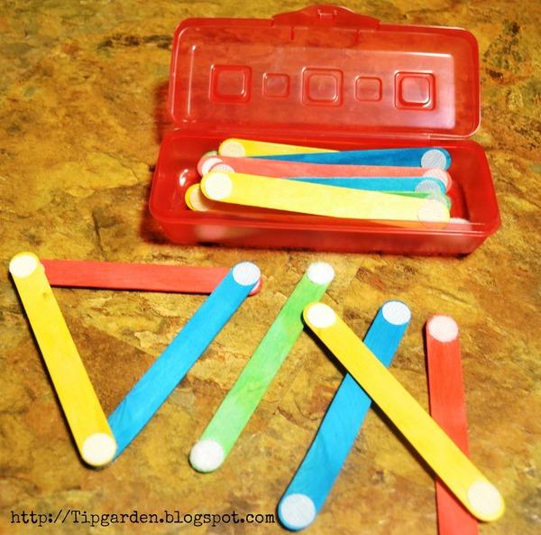 10 Car Activities for Toddlers - Velcro Sticks via @stitchesandpress