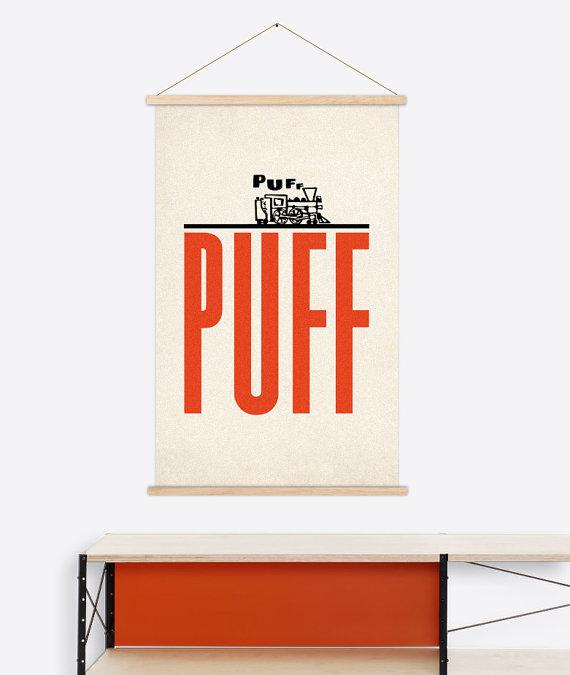 Favorite Kid Themed Wall Decor - Puff Poster via @stitchesandpress