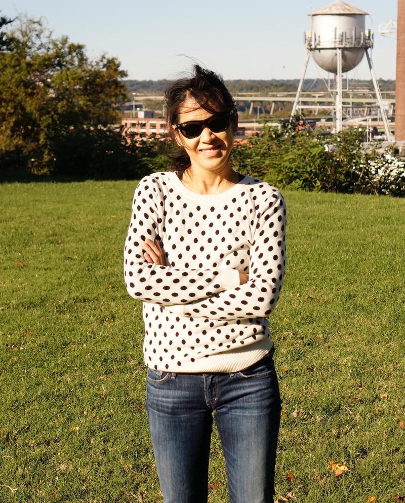 Stitch Fix November 2016 Review - 41HAWTHORN Gideon Polka Dot Sweater