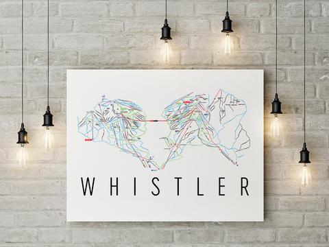 Modern Map Art - Ski Maps